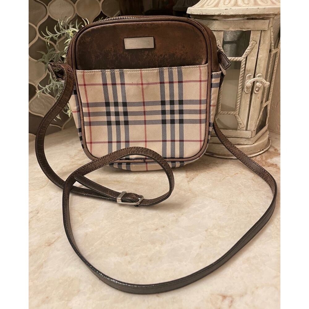 Burberry Nova check crossbody shoulder bag vintage